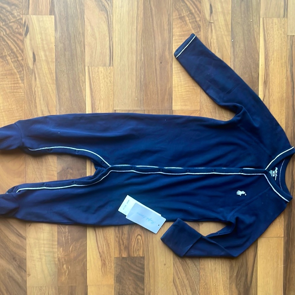 Baby boy’s Ralph Lauren Navy Blue Coverall Pajamas 9-12 months